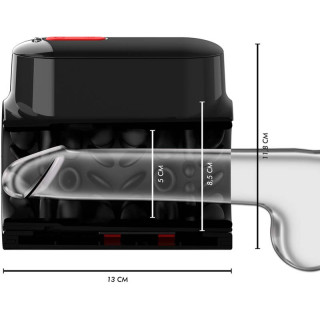Masturbateur JAMYJOB VORTEX rotation va-et-vient dimensions insérables