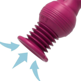 Gode va-et-vient vibrant Rocket 13x4,2cm zoom sur la ventouse