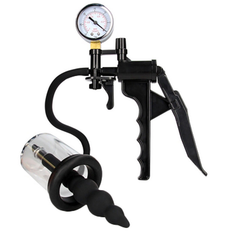 Pompe manuelle pour rose anale avec 3 plugs