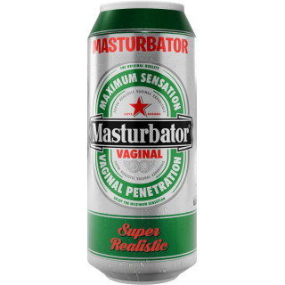 Masturbateur réaliste bière "Hein'ken" avant de la canette