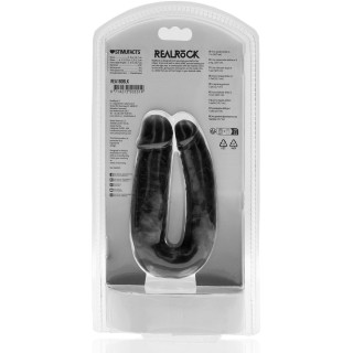 Double gode U Shape 12xØ3cm noir dans sa boîte