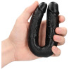 Double gode U Shape 12xØ3cm noir petit mais intense