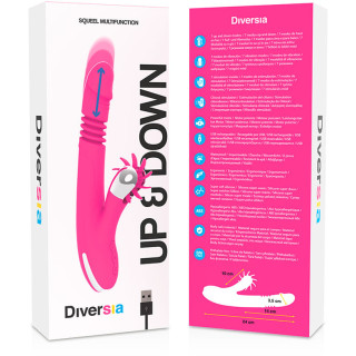 Bunny va-et-vient et vibrations fuchsia USB packaging