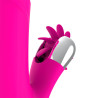 Bunny va-et-vient et vibrations fuchsia USB zoom sur le stimulateur de clitoris
