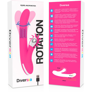 Bunny lapin rotatif fuchsia USB packaging