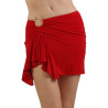 Jupe volant asymétrique rouge S
