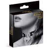 Collier noir ras de cou cadenas cœur argenté packaging