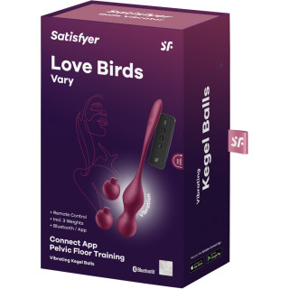 Boules Geisha Vibrantes connectées Love Birds Vary aubergine packaging