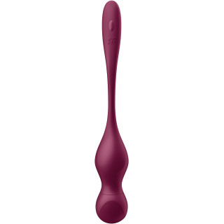 Boules Geisha Vibrantes connectées Love Birds Vary aubergine bouton de commande