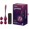 Boules Geisha Vibrantes connectées Love Birds Vary aubergine avec télécommande incluse