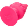 Plug anal Gnome rose fluo 10,25 x Ø5cm base plate pour une bonne tenue
