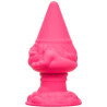 Plug anal Gnome rose fluo 10,25 x Ø5cm vue de côté