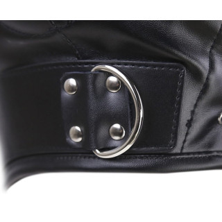 Cagoule Thicker Ear simili noir boucle pour accessoires