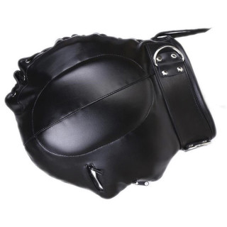 Cagoule Thicker Ear simili noir ajustement parfait