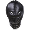 Cagoule Thicker Ear simili noir zip yeux et bouche