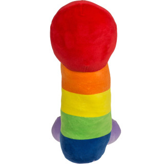 Peluche Pénis arc-en-ciel 30cm de dos