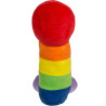 Peluche Pénis arc-en-ciel 30cm de dos