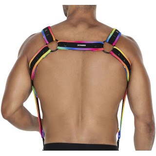 C4M harnais Neo multicolore S-L dos mis en valeur