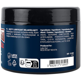 Lubrifiant épais relaxant Fuck & Fist extrême lube 500ml composition