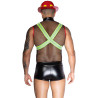 Costume de pompier sexy 3 pièces S-L de dos