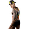 Costume pompier sexy 4 pièces S-L pour soirées chaudes