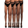 Pack 4 collants résille différentes mailles noir S-L
