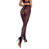 Collants ouverts TI024 20-40 deniers damier noir 3-4 de derrière