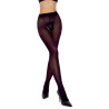 Collants ouverts TI026 20 deniers noirs nœuds arrière 1-2 avant sobre