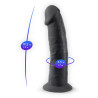 Gode ventouse 7,5" noir SilexD 18,5 x Ø4,6cm dimensions