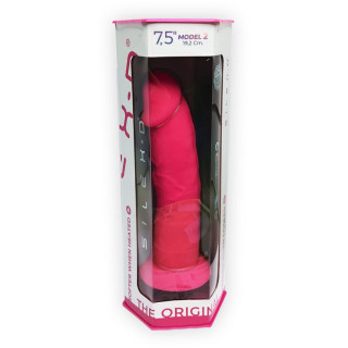 Gode ventouse 7,5" fuchsia SilexD 18,5 x Ø4,6cm packaging