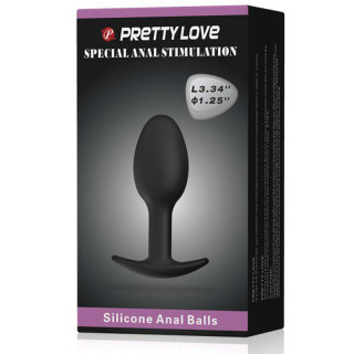 Heavy Balls Butt Plug simple 8,5xØ3,2cm dans sa boîte