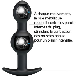 Heavy Balls Butt Plug duo 10,4xØ2,6cm fonctionnement