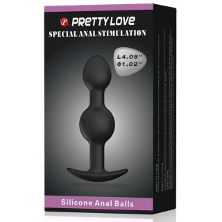 Heavy Balls Butt Plug duo 10,4xØ2,6cm emballage