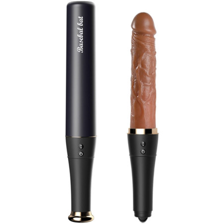 Gode poignée vibrant et va-et-vient Baseball Bat 20xØ4cm