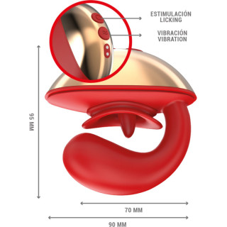 Vibro point G et stimulateur clitoris en U rouge Mariah caractéristiques et fonctionnement facile