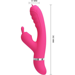 Vibro lapin multifonction Phoenix rose dimensions