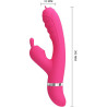 Vibro lapin multifonction Phoenix rose dimensions