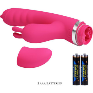Vibro lapin multifonction Phoenix rose fonctionne avec 2 piles AAA