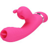 Vibro lapin multifonction Phoenix rose aspiration du clitoris