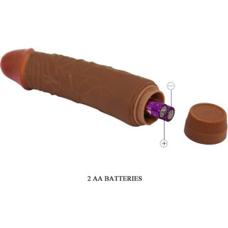 Vibro Jeff réaliste multi-speed marron 19,5cm fonctionne à piles