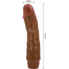 Vibro Jeff réaliste multi-speed marron 19,5cm dimensions