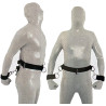 Ceinture réglable avec menottes mains différents points d'accroche