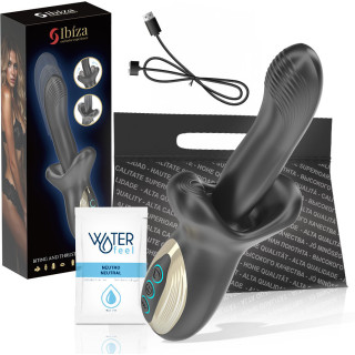 Vibro puissant avec poussée et effet morsure contenu de la boîte