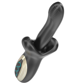 Vibro puissant avec poussée et effet morsure