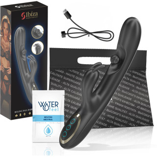 Vibro rabbit puissant avec perle roulante massante contenu de la boîte