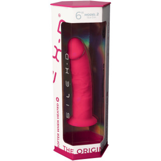 Gode ventouse 6" fuchsia SilexD 15,5 x Ø4,3cm packaging