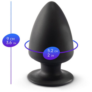 Plug noir "Thermo Réactive" S dimensions