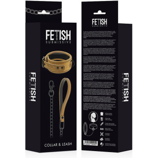 Collier et Laisse vegan doublure néoprène packaging