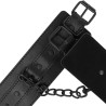 Menottes en cuir végétalien noir avec chaîne