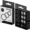 Lot de 3 anneaux en silicone Ø32, Ø42 et Ø52mm noir packaging